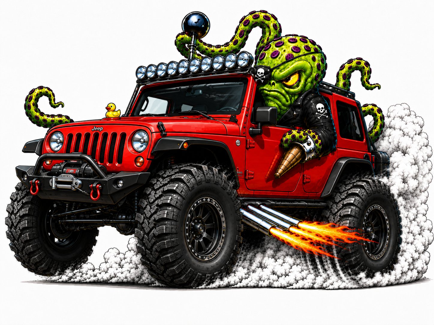 red jeep